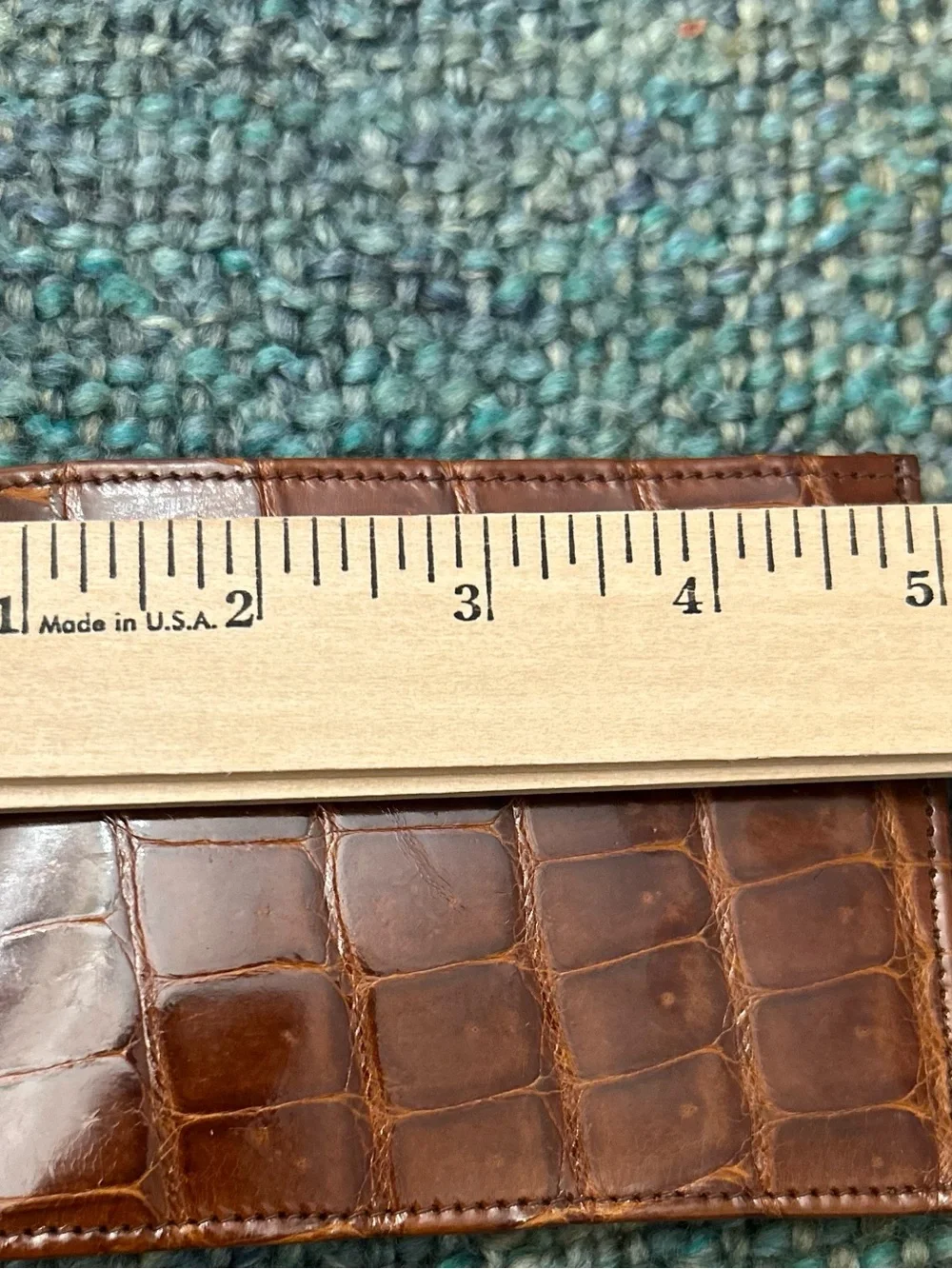 Vintage Tenerco Wallet - Made in Venezuela - Genuine Crocodilian Leather.